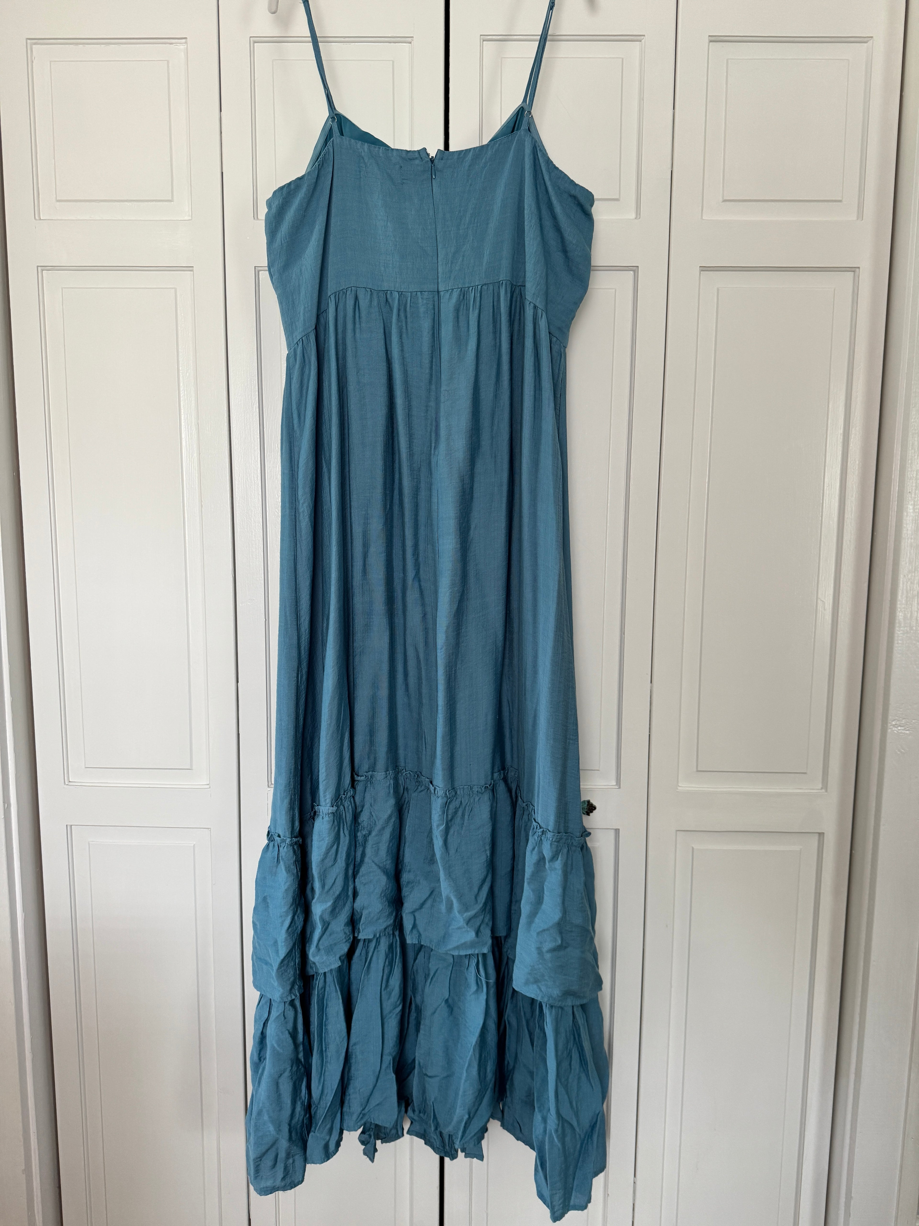 Blue Spaghetti Strap Maxi Dress From Impressions - pre-worn Size 2xl