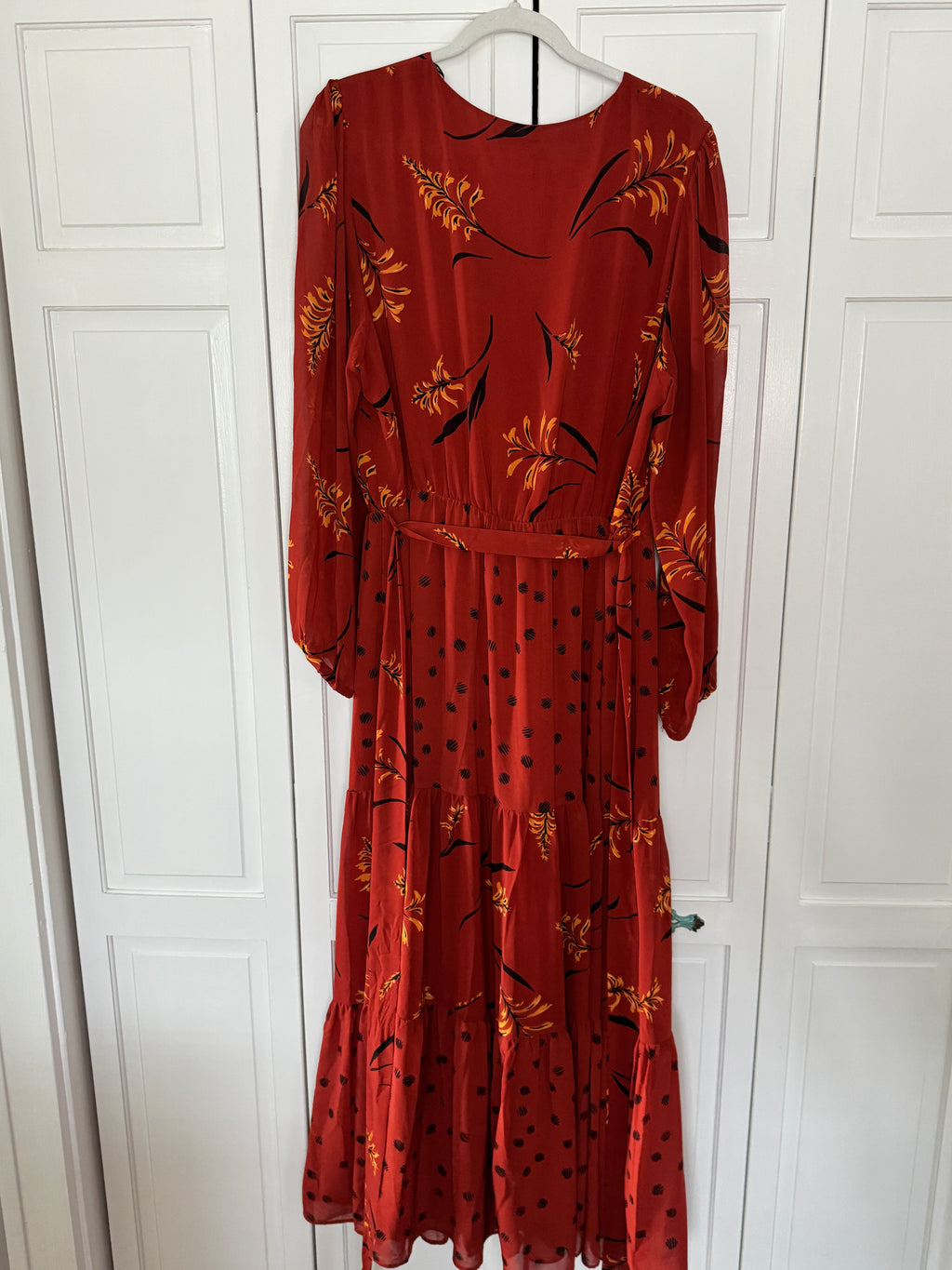 Burgundy Maxi Dress by City Chic Size 18 Pre-worn