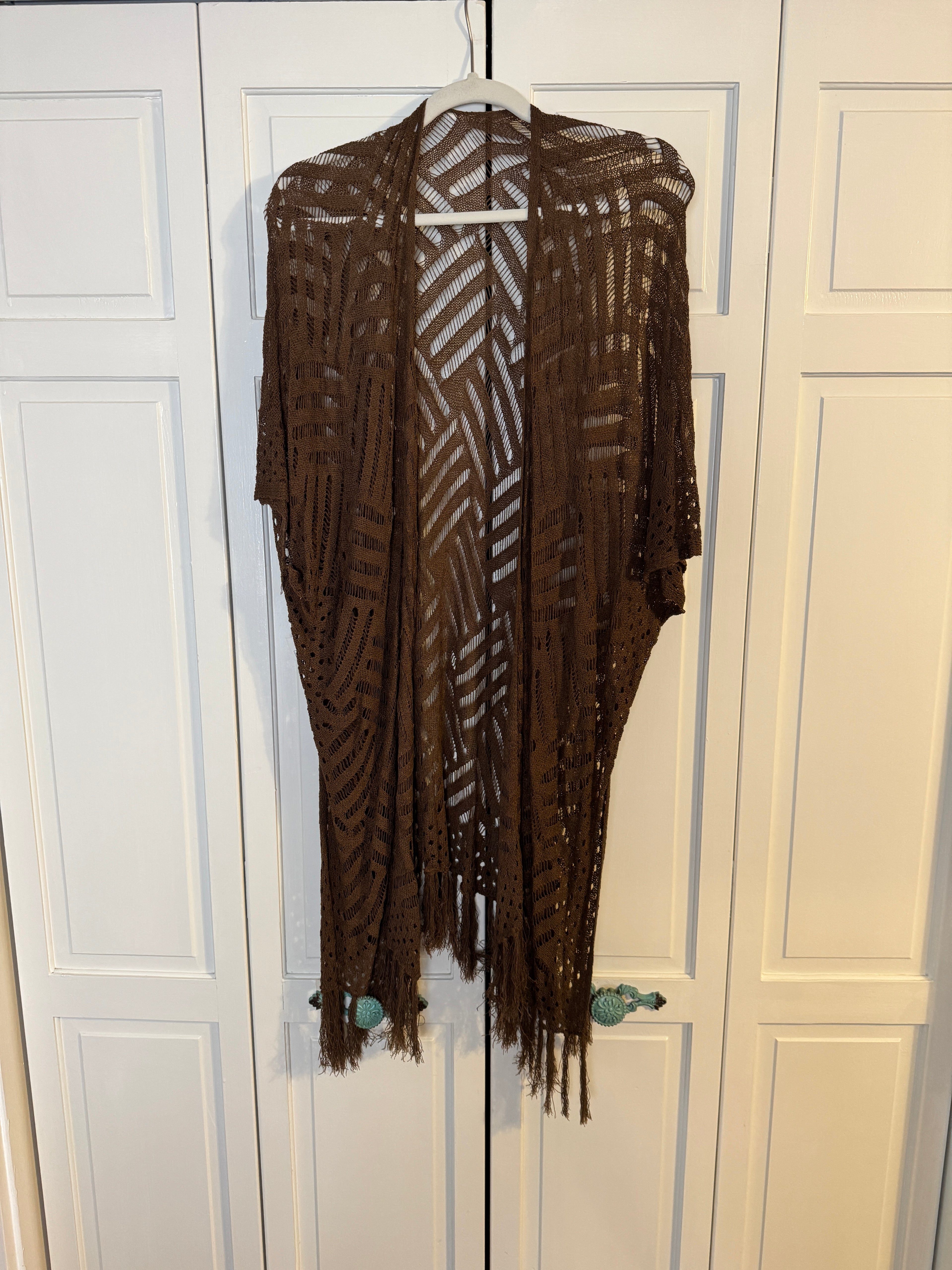 Brown shawl pre-worn one size