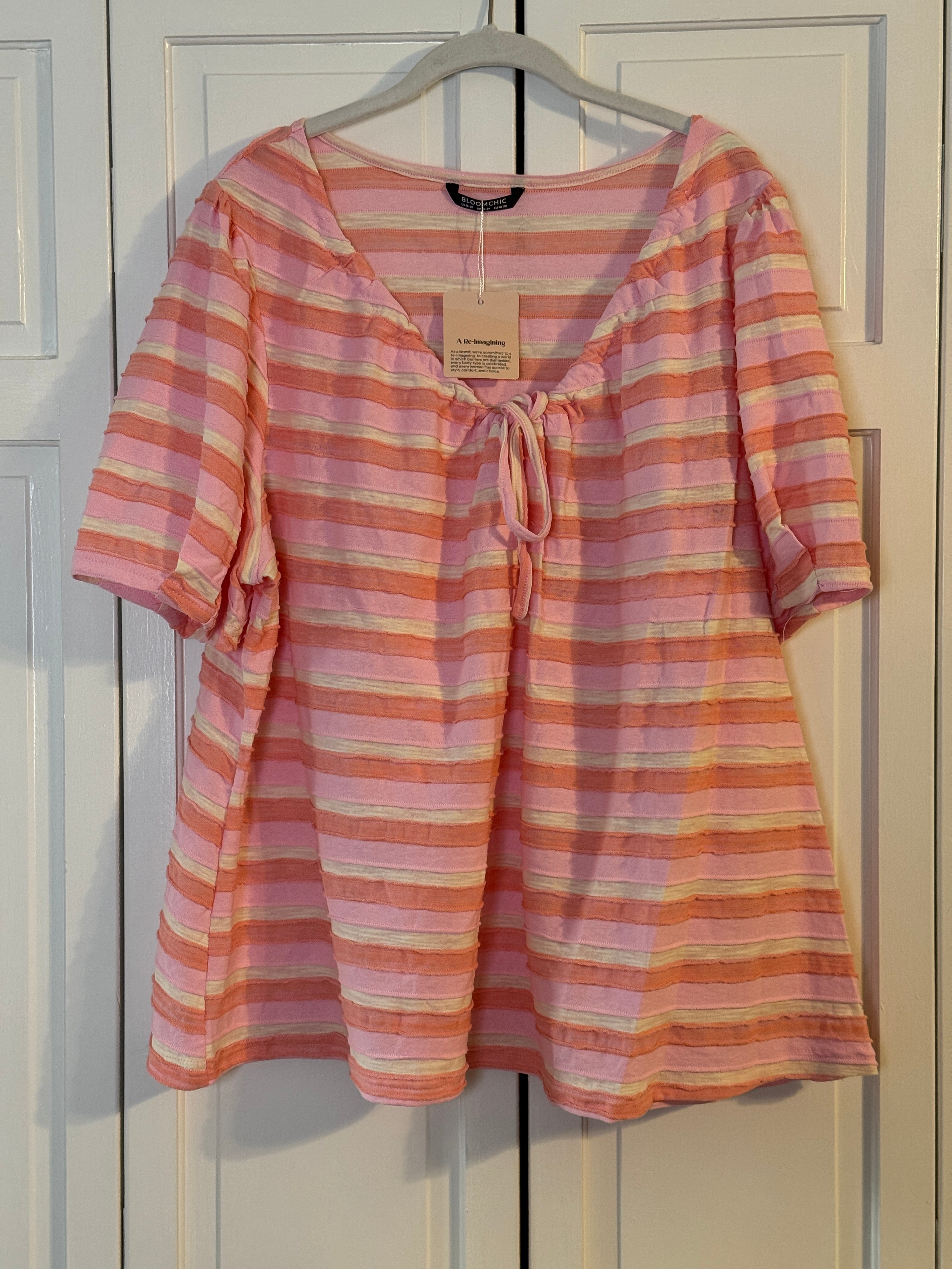Bloomchic striped blouse never worn size 18-20