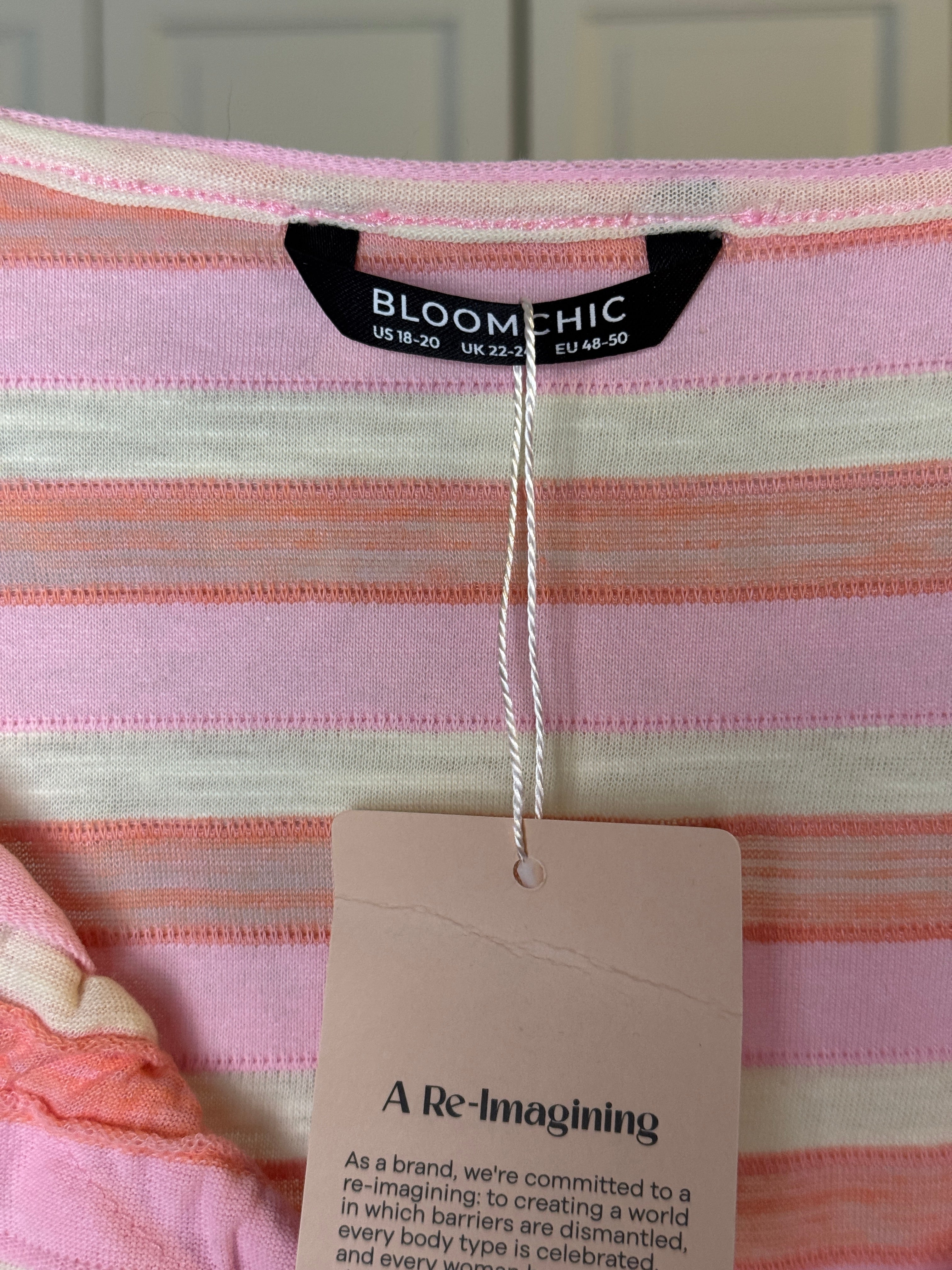 Bloomchic striped blouse never worn size 18-20