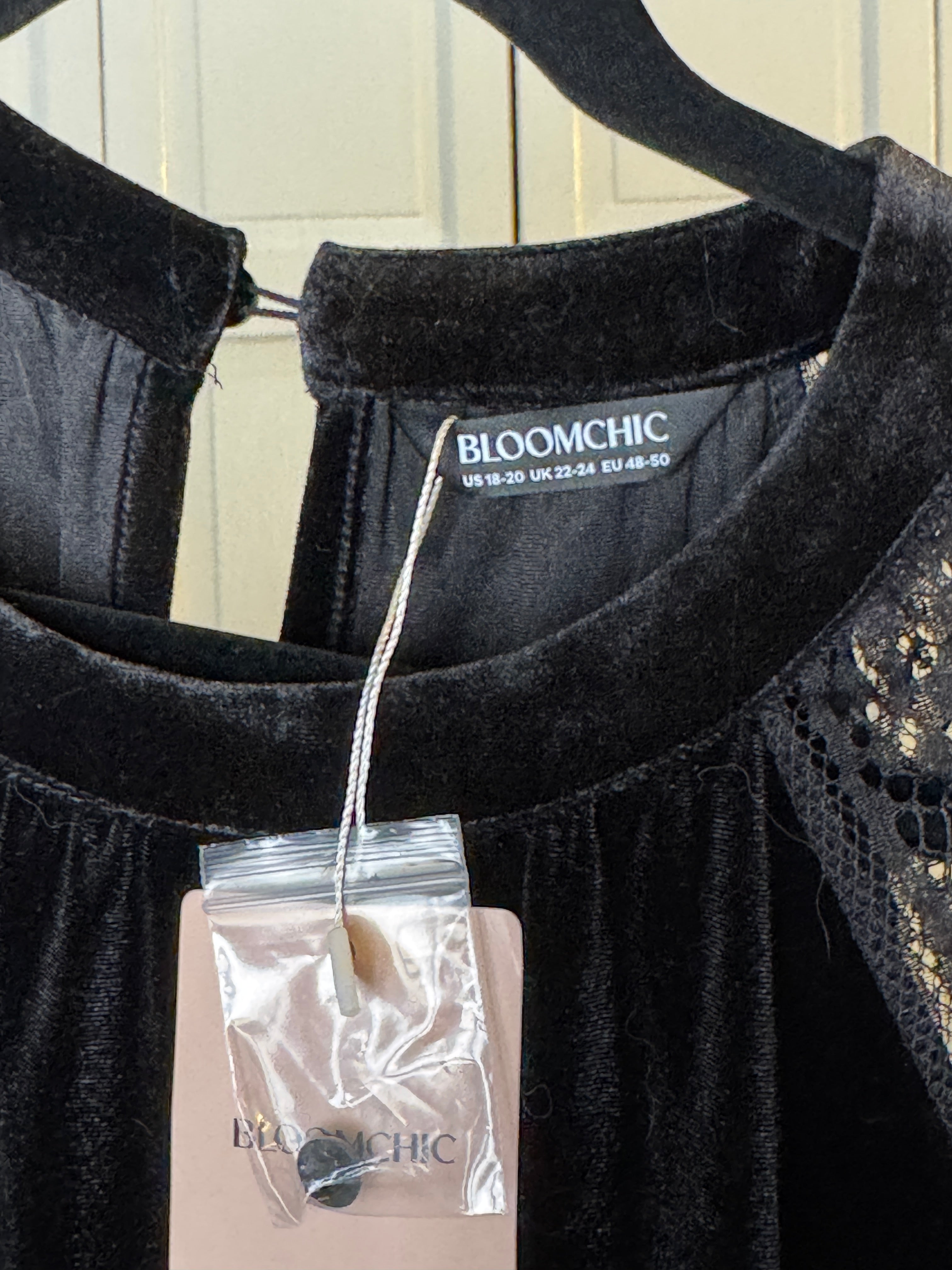 Black long sleeve blouse from Bloomchic never worn size 18-20